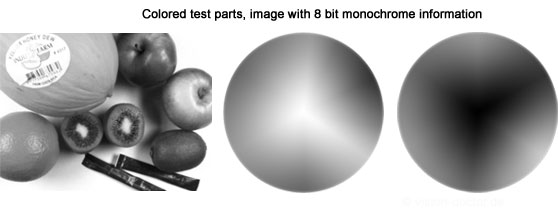 monochrome image with 8 bit information
